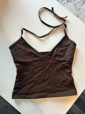 wild fable Brown Halter Cami Tank Top